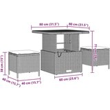  Sjedeća garnitura za vrt 9 pcs Bež krem 80 x 80 x 71 cm | shoptok.hr