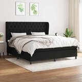  Krevet s oprugama i madracem crni 160x200 cm od tkanine Cijene