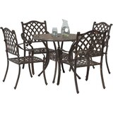  5-delni vrtni jedilni set bronasta lita aluminija, (22015315) | Shoptok.si