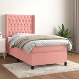 Box spring krevet s madracem ružičasti 90x190 cm baršunasti Cijene