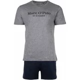 Marc O'Polo Kratka pižama mornarska / pegasto siva