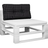  Jastuk za palete crni karirani 70 x 40 x 12 cm od tkanine | Eponuda.com