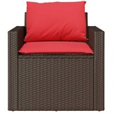  4-dijelni set vrtnih sofa od poliratana s jastucima smeđi | shoptok.hr