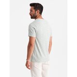 Ombre Men's cotton t-shirt with letter print and pocket - yellow-green | Eponuda.ba