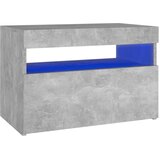 Maison Chic Nočna omarica - Nočna miza z LED lučkami betonsko siva 60x35x40 cm, (21689039) Cene