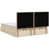  Krevet od pjene s madracem i LED-om Krem 200 x 200 cm Tkanina | shoptok.hr