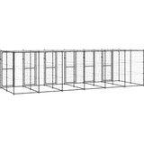 Vanjski kavez za pse s krovom čelični 14,52 m² | shoptok.hr
