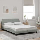  Krevet s madracem Dover svjetlosivi 140x200 cm baršunasti | shoptok.hr