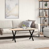  Stolić za kavu X-oblika 90x40x45 cm borovina i čelik | shoptok.hr