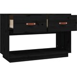 TV ormarić crni 90x40x60 cm od masivne borovine | Eponuda.com