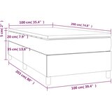Box spring krevet s madracem svjetlosivi 100x200 cm baršunasti | shoptok.hr