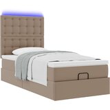 vidaXL okvir kreveta s madracem cappuccina 90x200cm umjetna koža | shoptok.hr