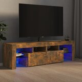 vidaXL TV ormarić s LED svjetlima boja dimljenog hrasta 140x36,5x40 cm Cijene