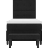  Krevet s oprugom s madracem i klupom Crna 90x200 cm Tkanina | shoptok.hr