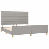  Okvir kreveta bez madraca svjetlosivi 180x200 cm od tkanine | shoptok.hr