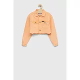 Calvin Klein Jeans Dječja traper jakna boja: narančasta