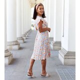 Gemre Pleated Purple Floral Dress Ottavio | Shoptok.si