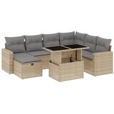 vidaXL 8-dijelni set vrtnih sofa od poliratana s jastucima bež | shoptok.hr