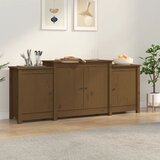 The Living Store Komoda medeno rjava 164x37x68 cm trdna borovina - Komoda, (21663645) Cene