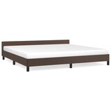 The Living Store Posteljni okvir z vzglavjem rjav 200x200 cm umetno usnje - Posteljni Okvir Z Vzglavjem, (21529765) | Shoptok.si