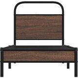  Okvir kreveta bez madraca smeđa boja hrasta 80x200 cm drveni | shoptok.hr
