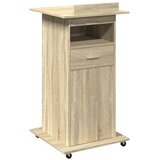  Govornica s kotačima i ladicom boja hrasta 55x55x107 cm drvena | Eponuda.ba