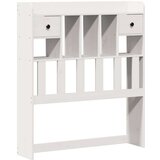 vidaXL Krevet s regalom za knjige bez madraca bijeli 75x190cm borovina | shoptok.hr