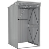  Zidno vrtno spremište sivo 118 x 100 x 178 cm pocinčani čelik | shoptok.hr