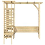  Kutna pergola s klupom od impregnirane borovine | shoptok.hr