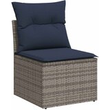  7-dijelni set vrtnih sofa poliratan i bagrem s jastucima sivi | shoptok.hr