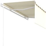 vidaXL Avtomatsko zložljiva tenda s senčilom 3,5x2,5 m krem | Shoptok.si