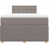  Krevet s oprugama i madracem smeđesivi 120 x 190 cm od tkanine | shoptok.hr
