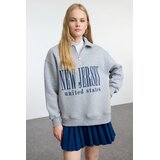 TRENDYOLMILLA ženski duks Twoaw25Sw00134, Siva Melanž | Eponuda.com