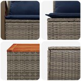  Set sofe 6 kom. Siva i tamnoplava Poli Rattan i čelik | shoptok.hr