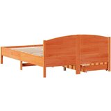 vidaXL Okvir kreveta bez madraca voštano smeđi 135x190 cm od borovine | shoptok.hr