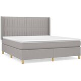  Krevet s oprugama i madracem svjetlosivi 180x200 cm od tkanine | shoptok.hr