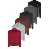 Dewberry SET OF SIX V4007 MEN'S SWEATSHIRT-BLACK-NAVY-ANTHRACITE-GREY-BURGUNDY-BROWN Cene