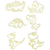 DIY kreativni set privjesaka za ključeve s motivima vitraja i dinosaura, 6 komada. | shoptok.hr