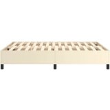 vidaXL Box spring posteljni okvir krem 140x190 cm umetno usn | Shoptok.si