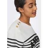 Only Majica 'ONLALLIE' črna / bela | Shoptok.si