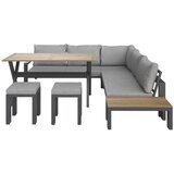 Bessagi Garden lounge garnitura melina, siva, 7-Delno | Shoptok.si