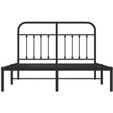  Metalni okvir za krevet s uzglavljem crni 140x200 cm | shoptok.hr