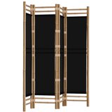  Sklopiva sobna pregrada s 4 panela 160 cm od bambusa i platna | shoptok.hr