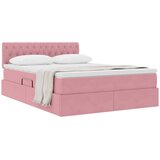  s od storage s uzglavljem Ružičasta 140 x 200 cm Baršun | shoptok.hr
