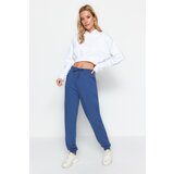 Trendyol Indigo Loose Jogger Normal Waist Thick Knitted Sweatpants | shoptok.hr