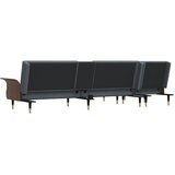 Kutna garnitura na razvlačenje tamnosiva 279x140x70 cm baršun | shoptok.hr