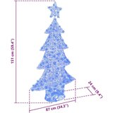 vidaXL Božično drevo med 160 LED Modra 150 cm Akril | Shoptok.si