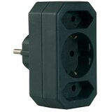 Unitec Evro adapter (Črna, Število vtičnic Euro: 2 kos, Število vtičnic Schuko: 1 kos) | Shoptok.si