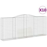  Lučne gabionske košare 10kom 400x50x160/180cm pocinčano željezo | shoptok.hr