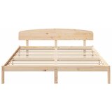  Krevetna konstrukcija Prirodna 200 x 200 cm Čvrsto borovo drvo | Eponuda.com